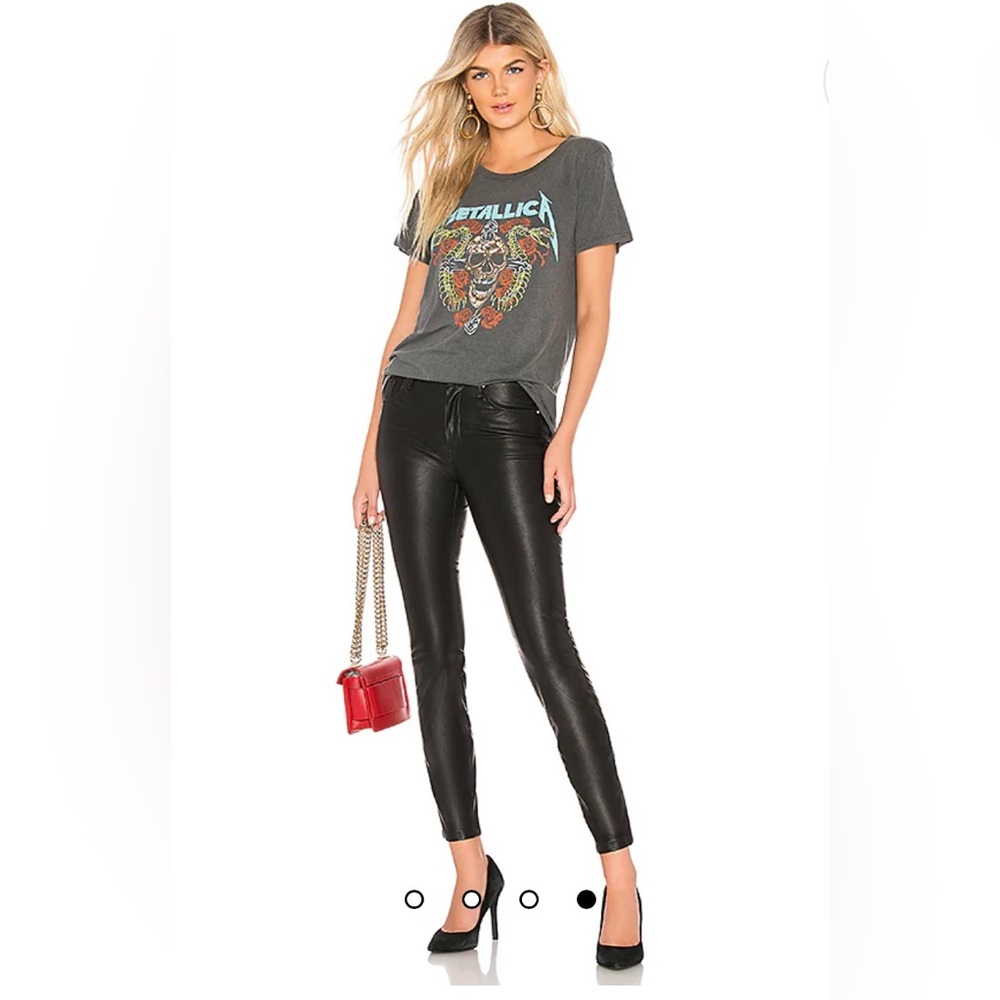 Vegan leather pants, black, size 24